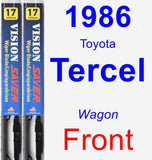 Front Wiper Blade Pack for 1986 Toyota Tercel - Vision Saver