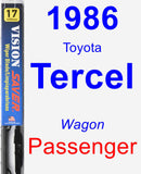 Passenger Wiper Blade for 1986 Toyota Tercel - Vision Saver