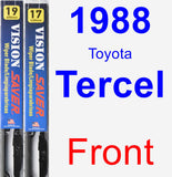 Front Wiper Blade Pack for 1988 Toyota Tercel - Vision Saver