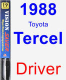 Driver Wiper Blade for 1988 Toyota Tercel - Vision Saver