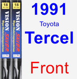 Front Wiper Blade Pack for 1991 Toyota Tercel - Vision Saver