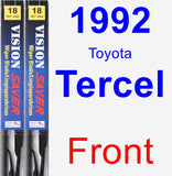 Front Wiper Blade Pack for 1992 Toyota Tercel - Vision Saver