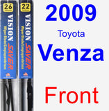 Front Wiper Blade Pack for 2009 Toyota Venza - Vision Saver
