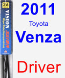 Driver Wiper Blade for 2011 Toyota Venza - Vision Saver