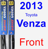 Front Wiper Blade Pack for 2013 Toyota Venza - Vision Saver