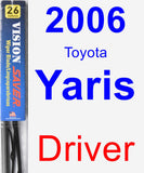 Driver Wiper Blade for 2006 Toyota Yaris - Vision Saver