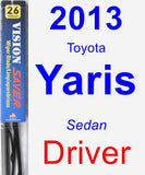 Driver Wiper Blade for 2013 Toyota Yaris - Vision Saver