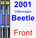 Front Wiper Blade Pack for 2001 Volkswagen Beetle - Vision Saver