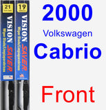 Front Wiper Blade Pack for 2000 Volkswagen Cabrio - Vision Saver