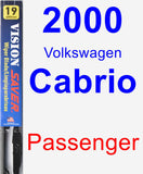 Passenger Wiper Blade for 2000 Volkswagen Cabrio - Vision Saver