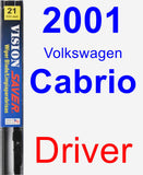 Driver Wiper Blade for 2001 Volkswagen Cabrio - Vision Saver