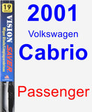 Passenger Wiper Blade for 2001 Volkswagen Cabrio - Vision Saver