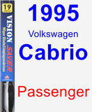 Passenger Wiper Blade for 1995 Volkswagen Cabrio - Vision Saver