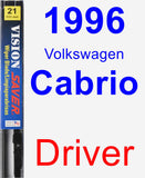 Driver Wiper Blade for 1996 Volkswagen Cabrio - Vision Saver