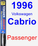 Passenger Wiper Blade for 1996 Volkswagen Cabrio - Vision Saver