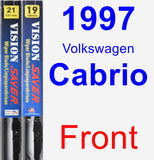 Front Wiper Blade Pack for 1997 Volkswagen Cabrio - Vision Saver