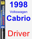 Driver Wiper Blade for 1998 Volkswagen Cabrio - Vision Saver