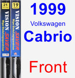 Front Wiper Blade Pack for 1999 Volkswagen Cabrio - Vision Saver