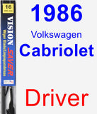 Driver Wiper Blade for 1986 Volkswagen Cabriolet - Vision Saver