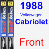 Front Wiper Blade Pack for 1988 Volkswagen Cabriolet - Vision Saver