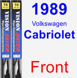 Front Wiper Blade Pack for 1989 Volkswagen Cabriolet - Vision Saver