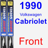 Front Wiper Blade Pack for 1990 Volkswagen Cabriolet - Vision Saver