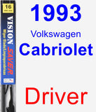 Driver Wiper Blade for 1993 Volkswagen Cabriolet - Vision Saver