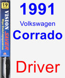 Driver Wiper Blade for 1991 Volkswagen Corrado - Vision Saver