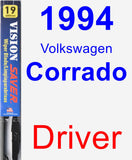 Driver Wiper Blade for 1994 Volkswagen Corrado - Vision Saver