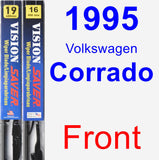 Front Wiper Blade Pack for 1995 Volkswagen Corrado - Vision Saver