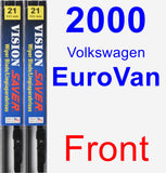 Front Wiper Blade Pack for 2000 Volkswagen EuroVan - Vision Saver