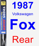 Rear Wiper Blade for 1987 Volkswagen Fox - Vision Saver