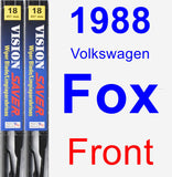 Front Wiper Blade Pack for 1988 Volkswagen Fox - Vision Saver