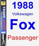 Passenger Wiper Blade for 1988 Volkswagen Fox - Vision Saver