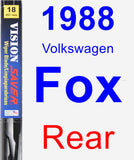 Rear Wiper Blade for 1988 Volkswagen Fox - Vision Saver