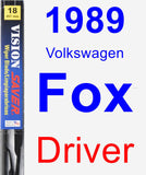 Driver Wiper Blade for 1989 Volkswagen Fox - Vision Saver