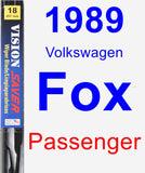 Passenger Wiper Blade for 1989 Volkswagen Fox - Vision Saver