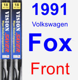 Front Wiper Blade Pack for 1991 Volkswagen Fox - Vision Saver