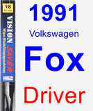 Driver Wiper Blade for 1991 Volkswagen Fox - Vision Saver