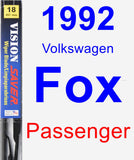 Passenger Wiper Blade for 1992 Volkswagen Fox - Vision Saver