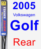 Rear Wiper Blade for 2005 Volkswagen Golf - Vision Saver