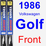 Front Wiper Blade Pack for 1986 Volkswagen Golf - Vision Saver