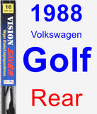 Rear Wiper Blade for 1988 Volkswagen Golf - Vision Saver