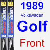 Front Wiper Blade Pack for 1989 Volkswagen Golf - Vision Saver