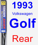 Rear Wiper Blade for 1993 Volkswagen Golf - Vision Saver