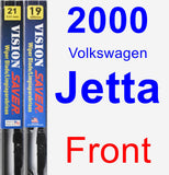 Front Wiper Blade Pack for 2000 Volkswagen Jetta - Vision Saver