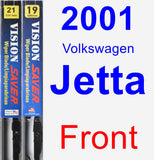 Front Wiper Blade Pack for 2001 Volkswagen Jetta - Vision Saver