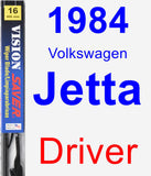 Driver Wiper Blade for 1984 Volkswagen Jetta - Vision Saver