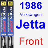 Front Wiper Blade Pack for 1986 Volkswagen Jetta - Vision Saver