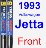 Front Wiper Blade Pack for 1993 Volkswagen Jetta - Vision Saver